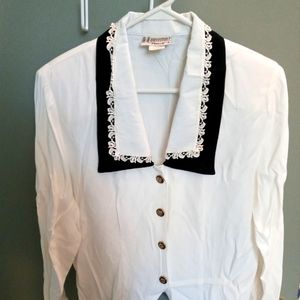 Women's White long sleeve blouse